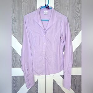 301. Brooks Bros. Semi-Fitted Non-Iron Lavender Women's Top Size 8
